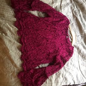Raspberry women’s size medium lace shirt